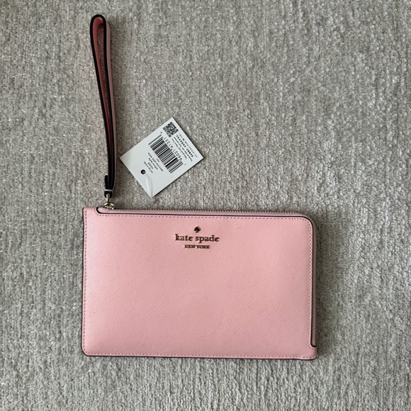 NWT Kate Spade Soft Pink Medium L-zip Wristlet - Picture 4 of 8